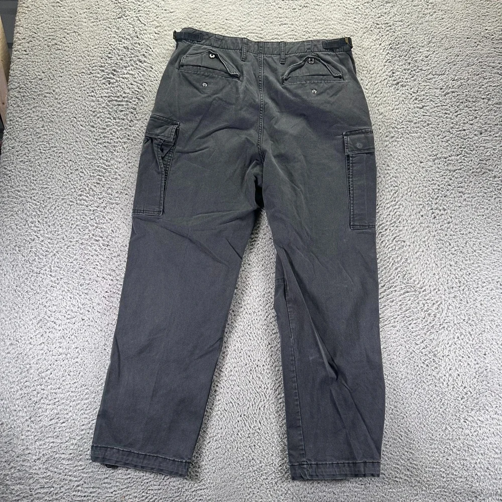 Gap Pant Men's 32x30 Black Cotton Cargo Straight Leg Workwear Utility Stretch - Picture 4 of 10